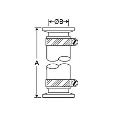 NW/KF hose flanges with wire reinforced PVC vacuum hose