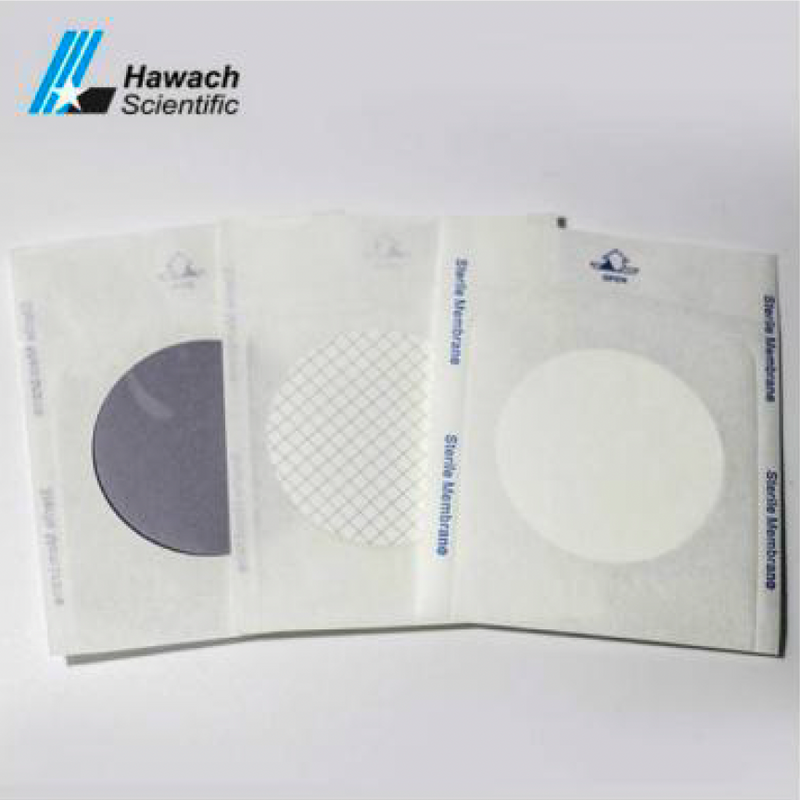 MCE membrane filters with pad, white grid, sterile