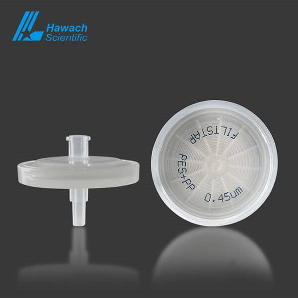 PES syringe filters, hydrophilic, GF prefilter, non-sterile