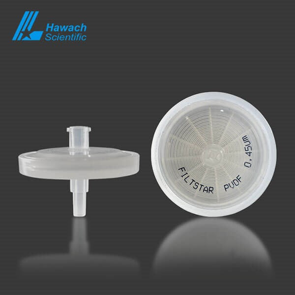 PVDF syringe filters, hydrophobic, PP prefilter, non-sterile