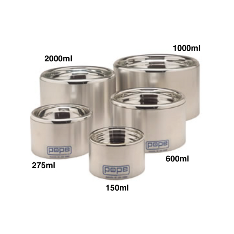 Pope hemispherical cryo dewars, shallow low form