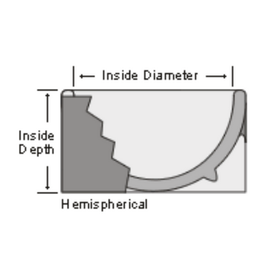 Pope hemispherical cryo dewars, shallow low form