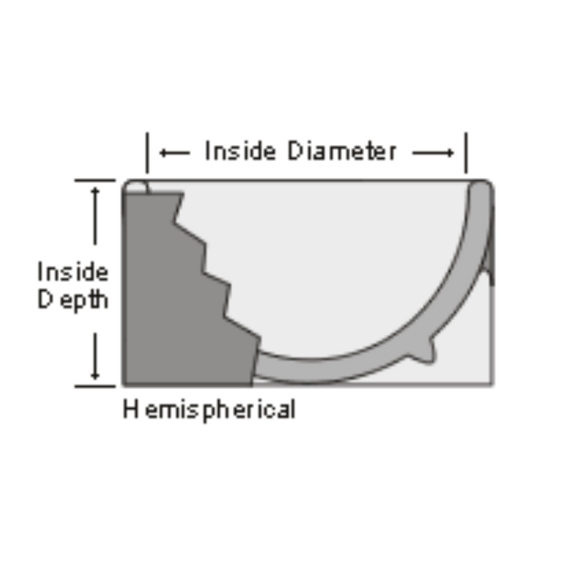 Pope hemispherical cryo dewars, shallow low form