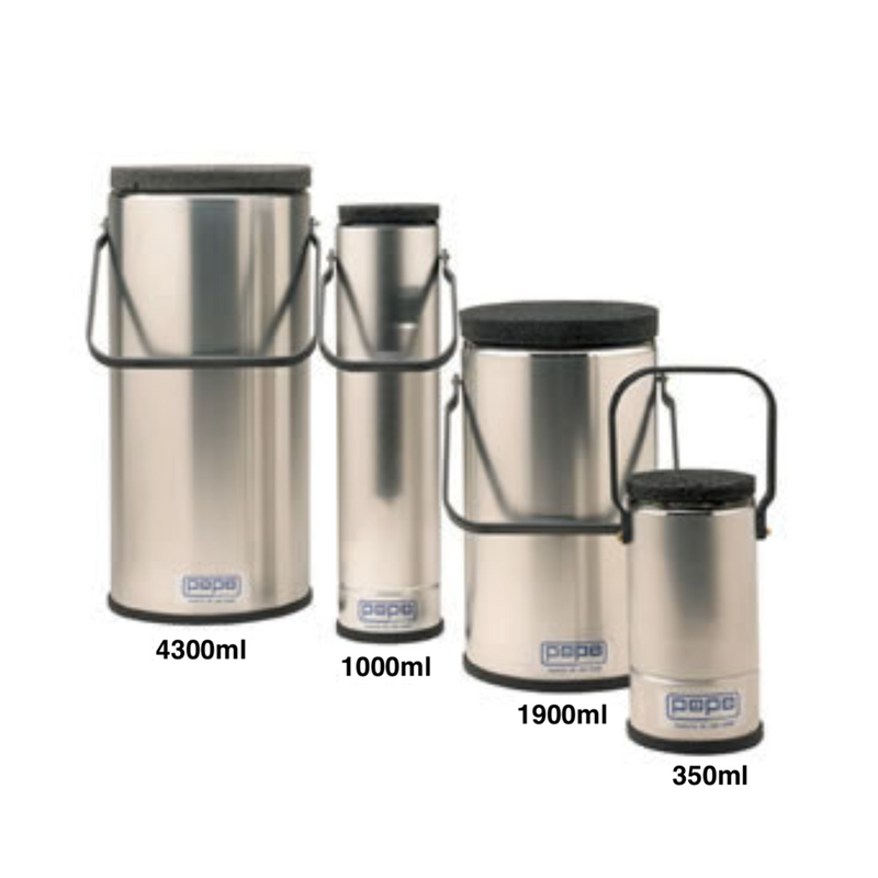 Pope lab grade cryo dewars with handles