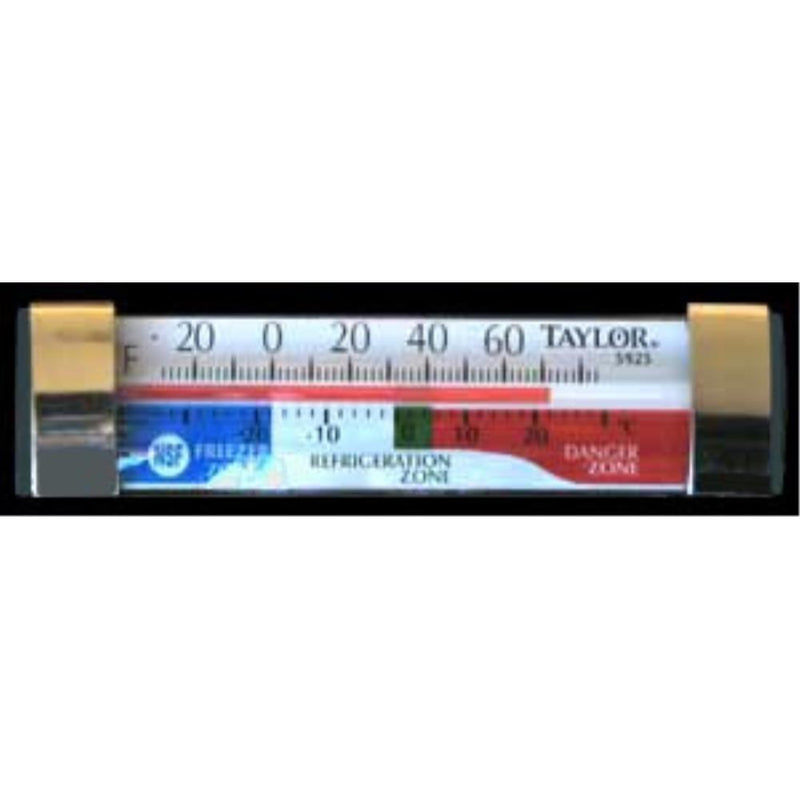 Refrigerator or freezer thermometer