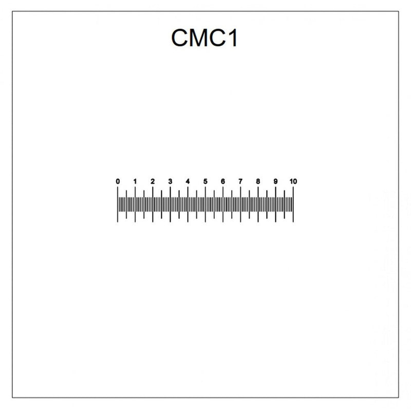 CMC1 coverslips, horizontal scale 10mm x 0.1mm divisions