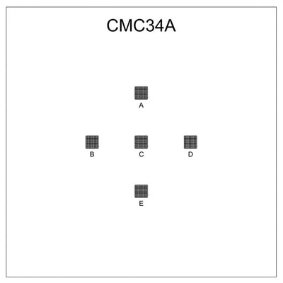 CMC34A microscope coverglass, correlative grids