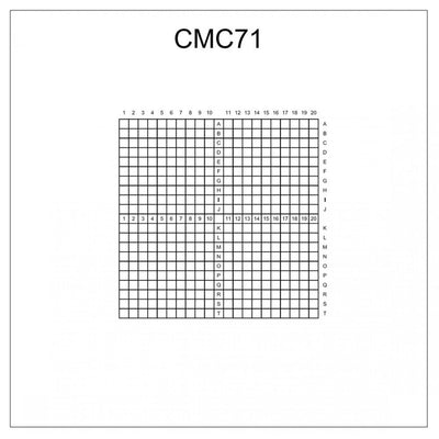 CMC71 microscope coverglass, correlative grids