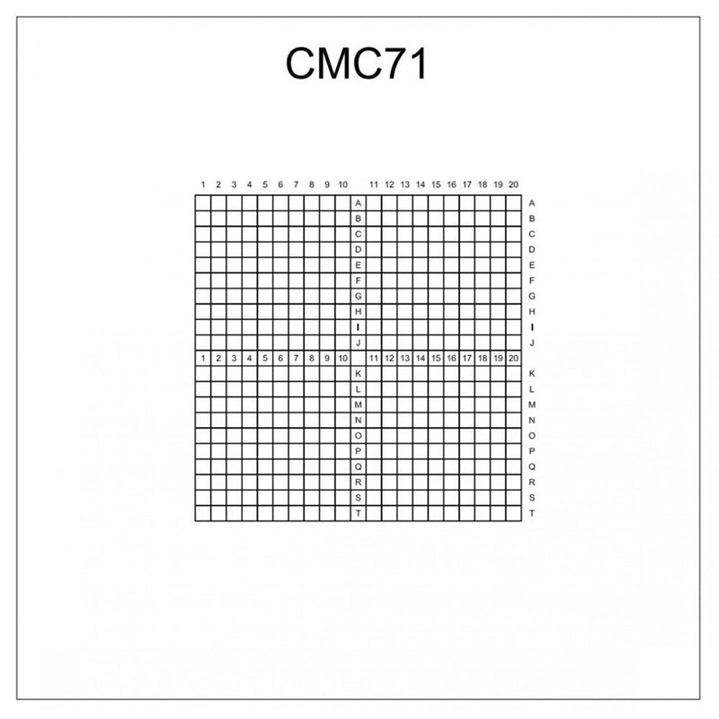 CMC71 microscope coverglass, correlative grids
