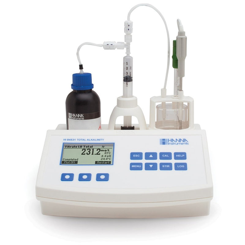 Titratable alkalinity mini titrator for water analysis, HI84531