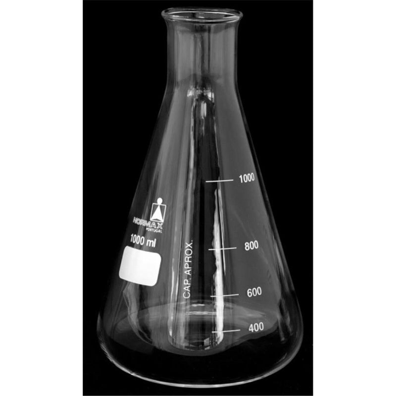 Glass Erlenmeyer flasks, narrow-neck