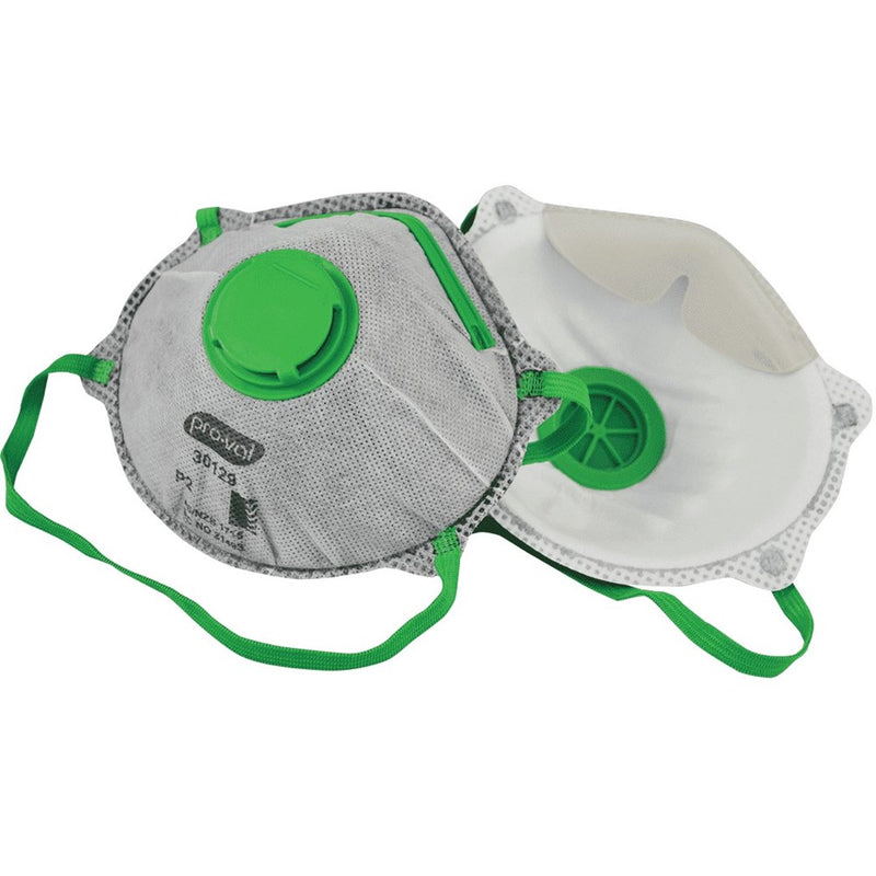 P2 respirators with valve and carbon
