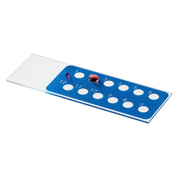 Teflon printed microscope slides, hydrophobic