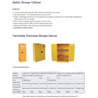 Flammable chemicals storage cabinet, 45L, single door