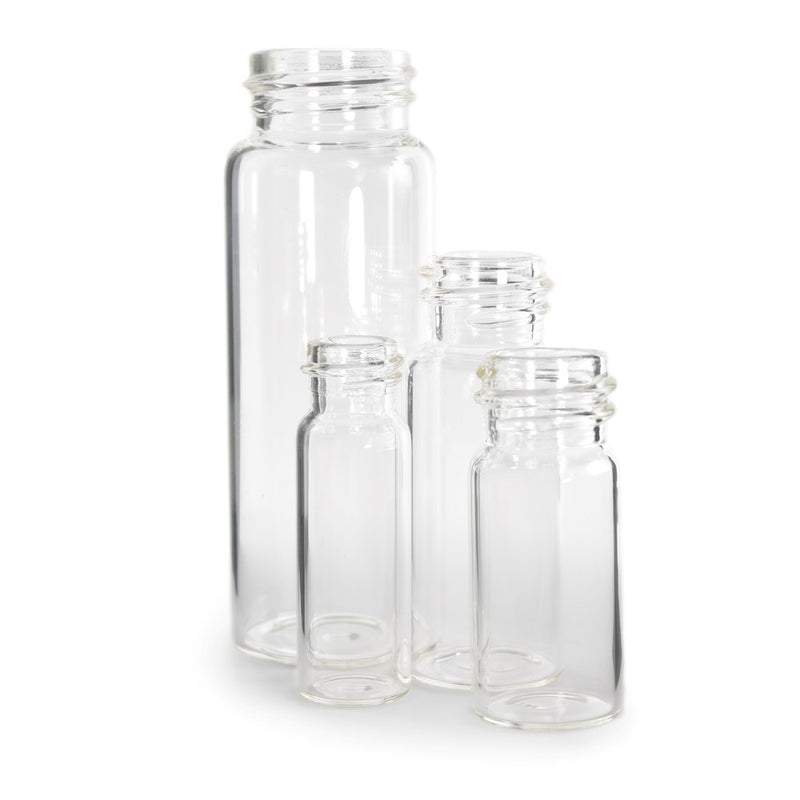 Sample vial, clear glass