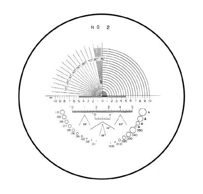 Scale reticle for 15x measuring magnifiers, No.1 & 2