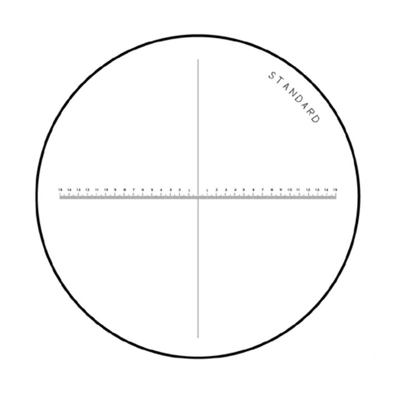 Scale reticle for peak measuring magnifiers, 10x 35mm