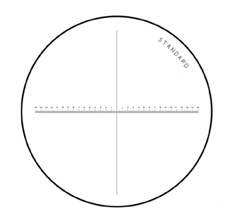 Scale reticle for peak measuring magnifiers, 10x 35mm