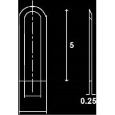 Sapphire lancet, 2.00mm round single straight edge