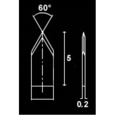 Sapphire lancet, 2.80mm double angled edge, 60 deg.