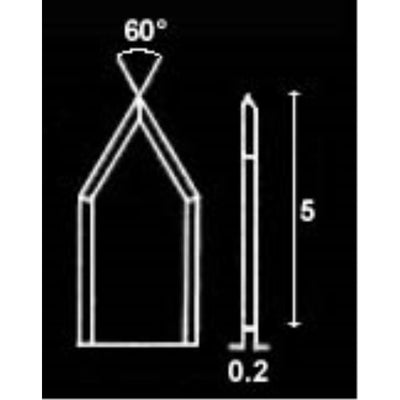 Sapphire lancet, 2.80mm double angled edge, 60 deg.