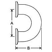 Return elbow, 180 deg., SS