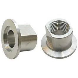 NW/KF flange adapters to female NPT thread, stainless steel