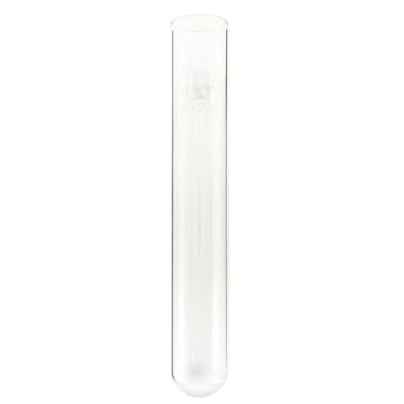 Glass test tubes without rim