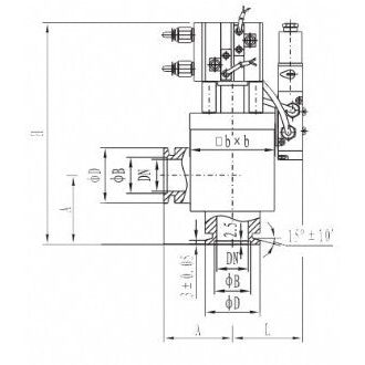 Electronic solenoid baffle damper valve, VGDQ-JB series, Type B 220V