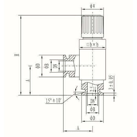 High vacuum damper valve, manual, VGD-JB series