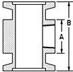 NW/KF adaptive tee to female NPT thread, stainless steel