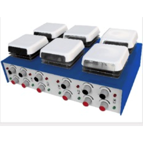 Multi-channel ceramic digital hotplate stirrers with independent control, +500C