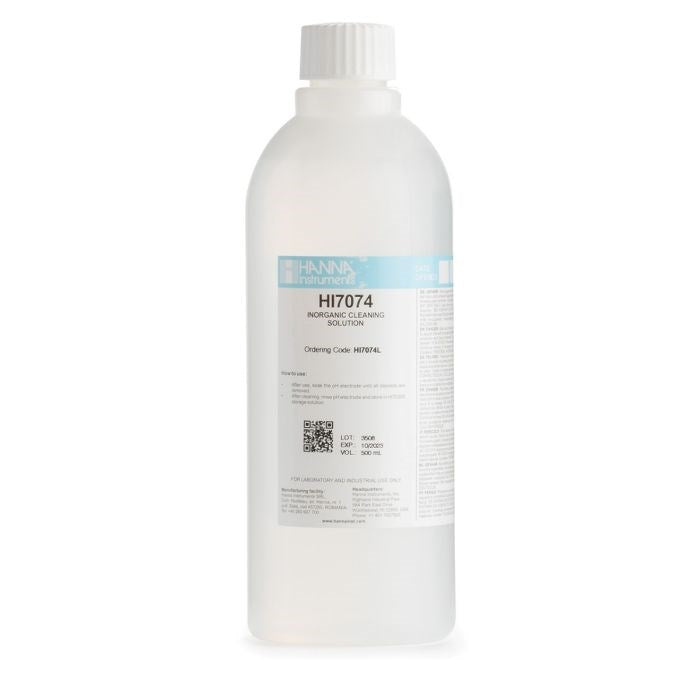 Cleaning solution for inorganic substances