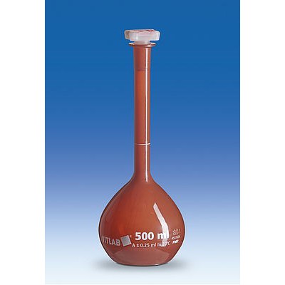 Class A UV-protect volumetric flasks, PMP, NS stopper, PP