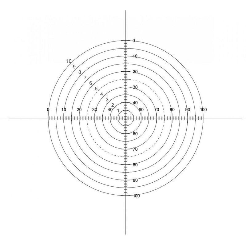 NE48 eyepiece reticles, concentric circles + crossline