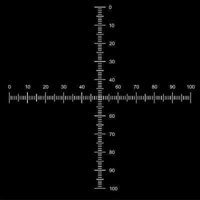 PS16R stage micrometers, crossed scales 1mm x 0.01mm divisions