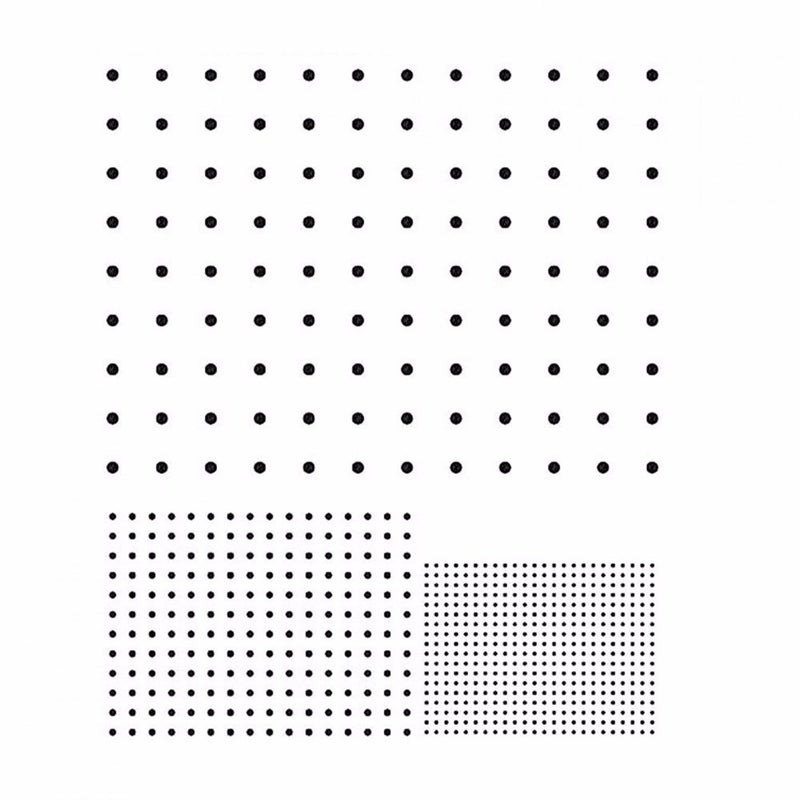 R76 optical resolution chart, dot array grid