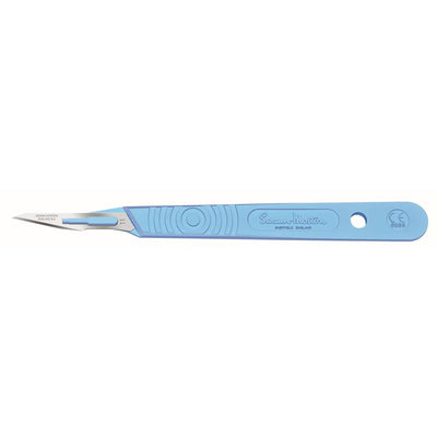 Swann-Morton scalpels with plastic handle, SS, sterile