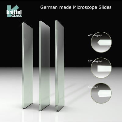 Knittel microscope clear white glass slides, standard size