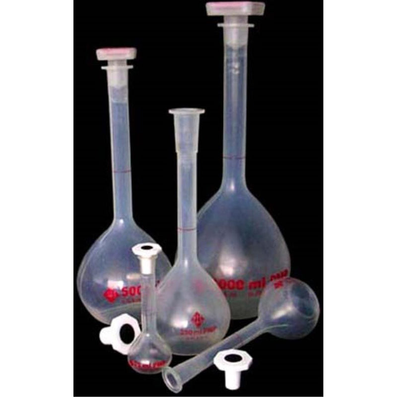 Class B volumetric flasks, PMP, NS stopper, PP