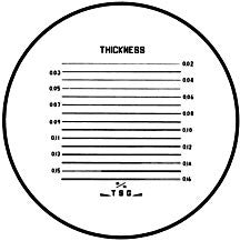 Scale reticles for measuring magnifiers, No.3
