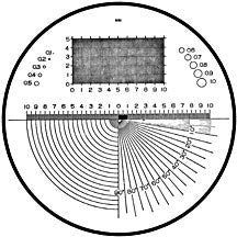 Scale reticle for measuring magnifiers, No.4