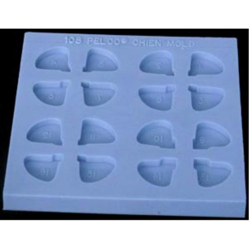 Chien embedding mould, silicone rubber, 16 cavities