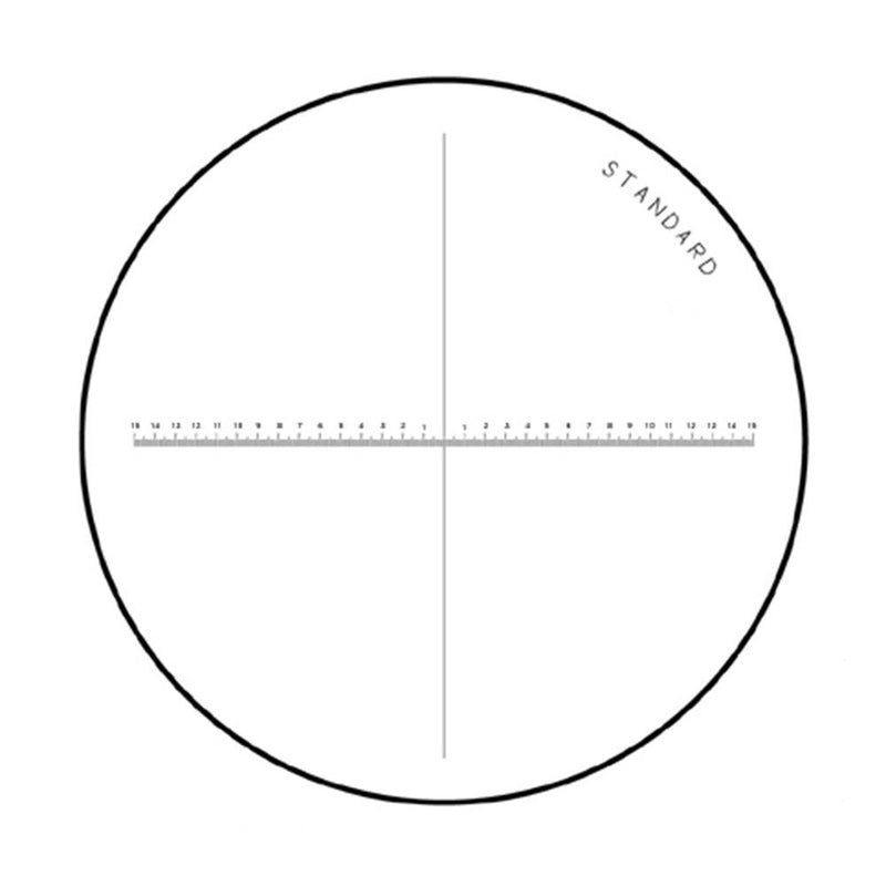 Scale reticle for peak measuring magnifiers, 10x 35mm